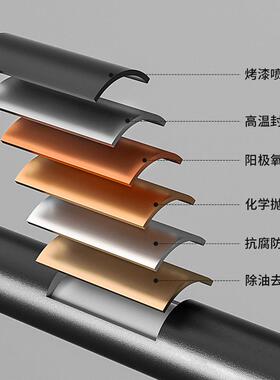 浴室毛巾架免打孔卫生间置物架壁挂式可折叠浴巾收纳架太空铝架子