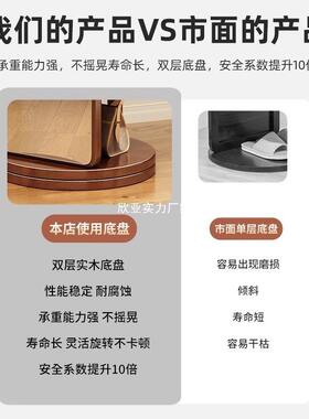 旋转落地镜挂衣架一体穿衣全身镜家用大镜子不占空间可移动试衣镜