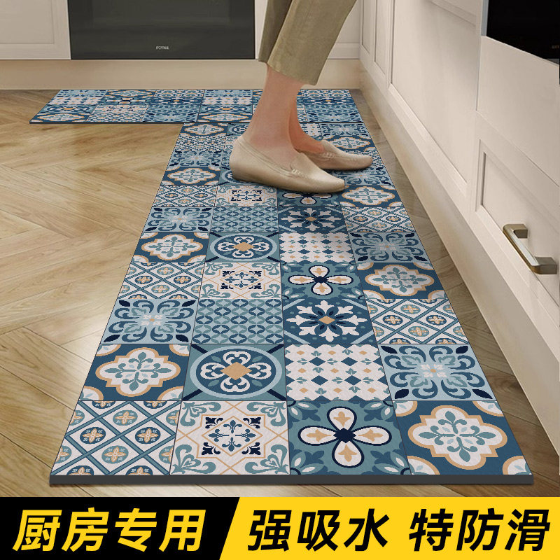 厨房地垫防滑防油可擦免洗2023新款耐脏硅藻泥脚垫专用吸水厚垫子,淘宝优惠券,粉丝福利购,淘宝优惠卷