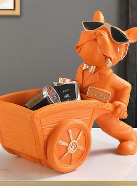 入户门放钥匙收纳件客厅轻TM677398奢鞋牛柜玄关托盘摆斗口犬搬家