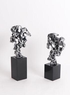 现新中式太湖MC-TY-79石摆件样版售房间酒店楼展厅代茶台茶桌软装