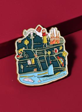 金行李箱天货津之城市景点五大道冰眼箱属贴磁力现货001旅游纪念