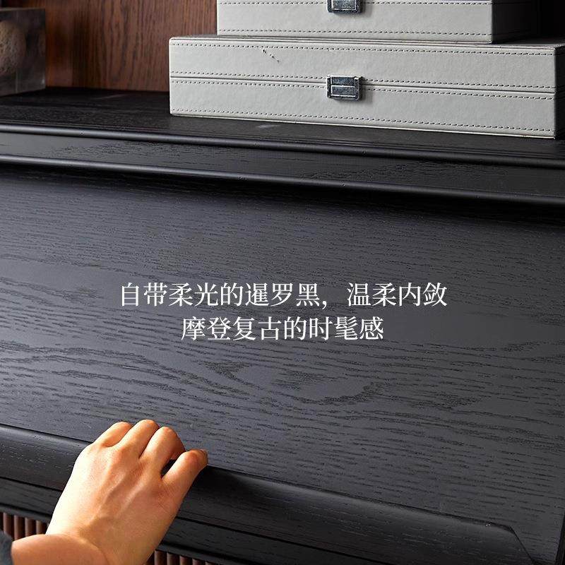 法式复古实木圆形书柜美式黑色书柜书架展示柜书房储物柜美式乡村,淘宝优惠券,粉丝福利购,淘宝优惠卷