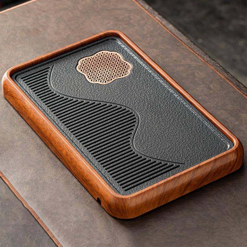 乌金石茶盘家用茶台沥水盘茶托盘茶具2024新款茶海套装干泡长方形,淘宝优惠券,粉丝福利购,淘宝优惠卷