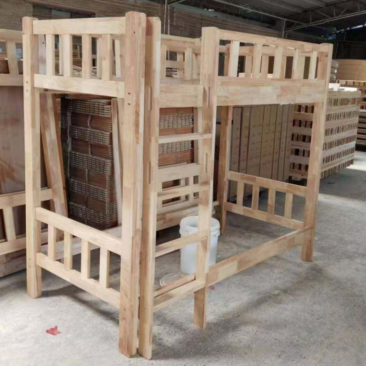 橡木松木床学生宿舍员工双层床寝室实木公寓床实木上下铺高低床橡,淘宝优惠券,粉丝福利购,淘宝优惠卷