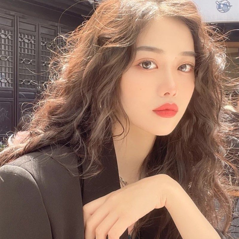 假发女长发时尚网红中分刘海羊毛卷长卷发自然蓬松玉米烫全头套式,淘宝优惠券,粉丝福利购,淘宝优惠卷