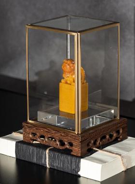 艺贝子中式会所茶风室客新中式茶禅厅原木柜子内摆件样板间意新软