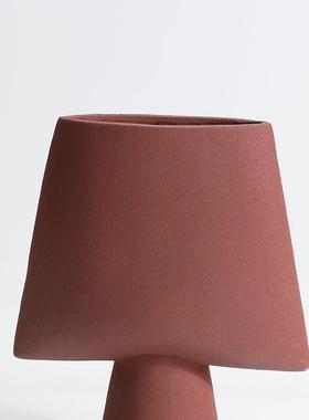 简树脂扁形约花器花瓶样板间民宿客代厅餐厅现桌面花GD-H263插软