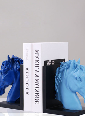 新中式客厅装饰品办公室桌面玄关招财马摆件创意家居售楼部摆设品