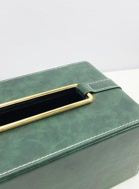 欧式现代革纸巾盒家用酒店载CKK皮皮质抽抽纸车盒茶几餐桌纸盒