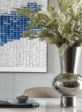 式玻璃大肚花器摆软件样板装房欧001售楼部书房客厅餐厅玄关花瓶