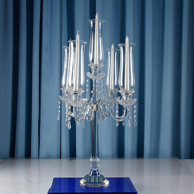 意水晶烛台工厂5婚庆婚JXA礼餐欧桌装饰烛台式复创古头烛台玻璃 - 图1