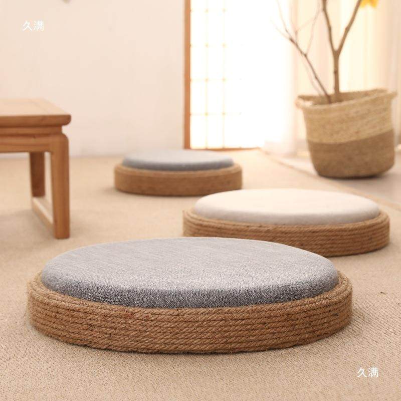 形日式麻阳台榻榻米团户外地上看蒲书坐63882垫团蒲亚麻圆跪黄拜,淘宝优惠券,粉丝福利购,淘宝优惠卷