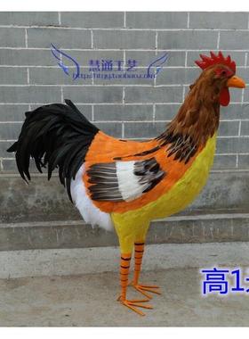 V真大型公鸡摆件题酒店商场超市KRWST门面装饰品主道仿具大型鸡模