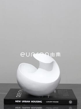 轻奢代约现PUY雕塑涡摆旋树脂摆件样板房间创意软装饰品客厅书简