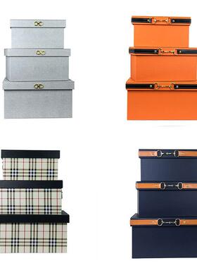 样板列房卧室衣帽间收纳箱收纳盒展陈道具摆家居XLU衣柜厅收纳盒