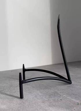 铁碟艺盘赏盘支架盘茶子托F99JTJ6J架子饼大圆盘陈列架瓷盘底座子