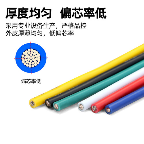 美标1007电子线16 18 20 24 26 28 30awg镀锡led电子线单芯多股线 - 图2