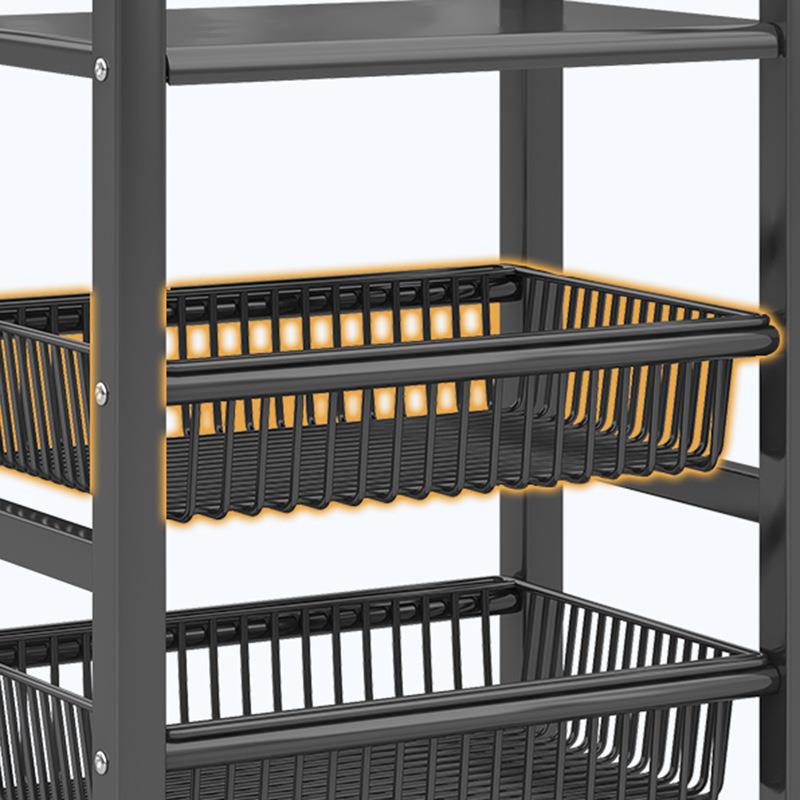 包邮多层落方管置物地调收料架子水果纳蔬菜置篮子家用小推车方管 - 图0