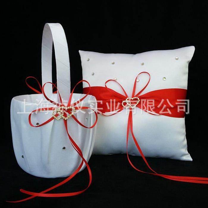 西式HBD婚礼用双水新娘戒枕+婚钻品庆花篮两件套结婚心用品,淘宝优惠券,粉丝福利购,淘宝优惠卷