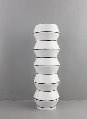 现代简约插干064花花瓶摆件餐桌几器家茶居软饰品装斗笠碗花创意