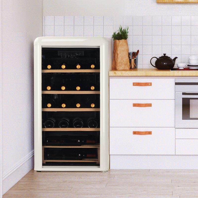 优诺JCS-92R复古红酒柜恒温家用存酒柜客厅小型冰吧透明冰箱,淘宝优惠券,粉丝福利购,淘宝优惠卷