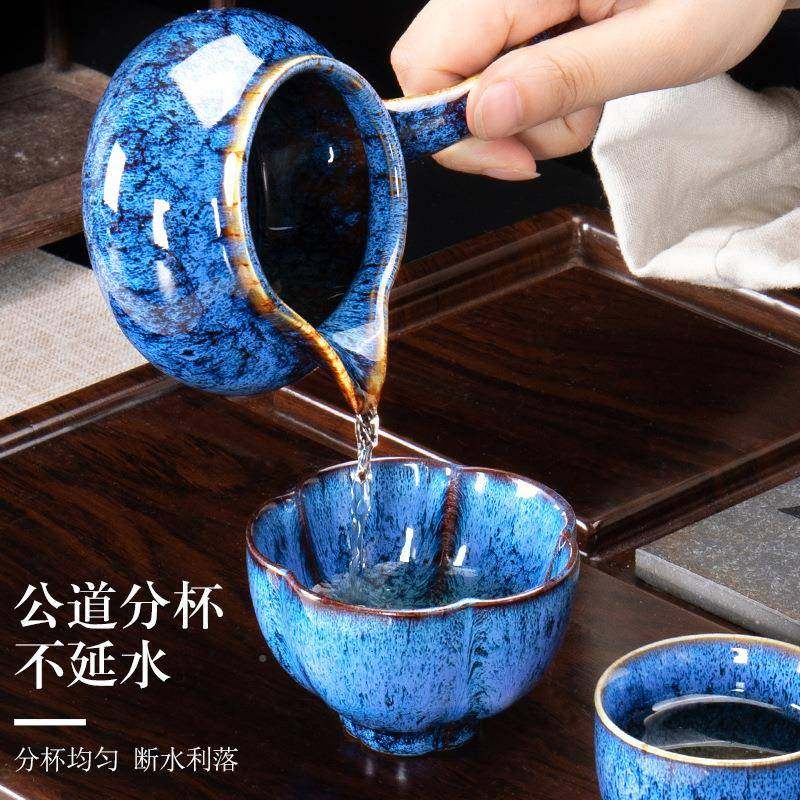 窑变人茶具彩蓝半自动套瓷装家用陶办公室懒茶壶夫泡茶87968神器,淘宝优惠券,粉丝福利购,淘宝优惠卷