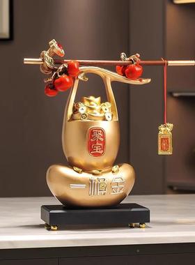 门门玄关摆件进一桶金称入户门搬家礼乔迁新居礼品电视柜装物饰轻