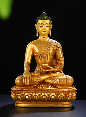 藏式多款纯铜红古金文殊菩萨佛像萨埵禅意密宗供奉摆件10寸多款