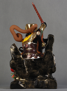 赵公明武财神神像骑虎黑脸财神爷家用客厅镇宅保平安供奉招财摆件