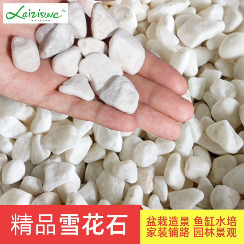 天然雨花石铺面盆栽花盆小白石子鹅卵石庭院造景装饰白色石头铺路,淘宝优惠券,粉丝福利购,淘宝优惠卷