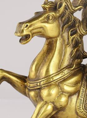 上厂220家马封侯摆件马上令传生肖铜器猴摆件