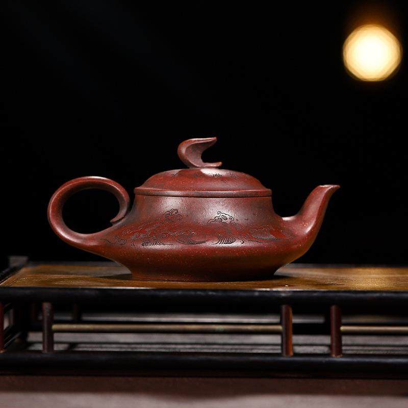 宜兴名家原矿铁血红砂紫砂壶观沧海一帆风顺茶壶功夫网红茶具,淘宝优惠券,粉丝福利购,淘宝优惠卷