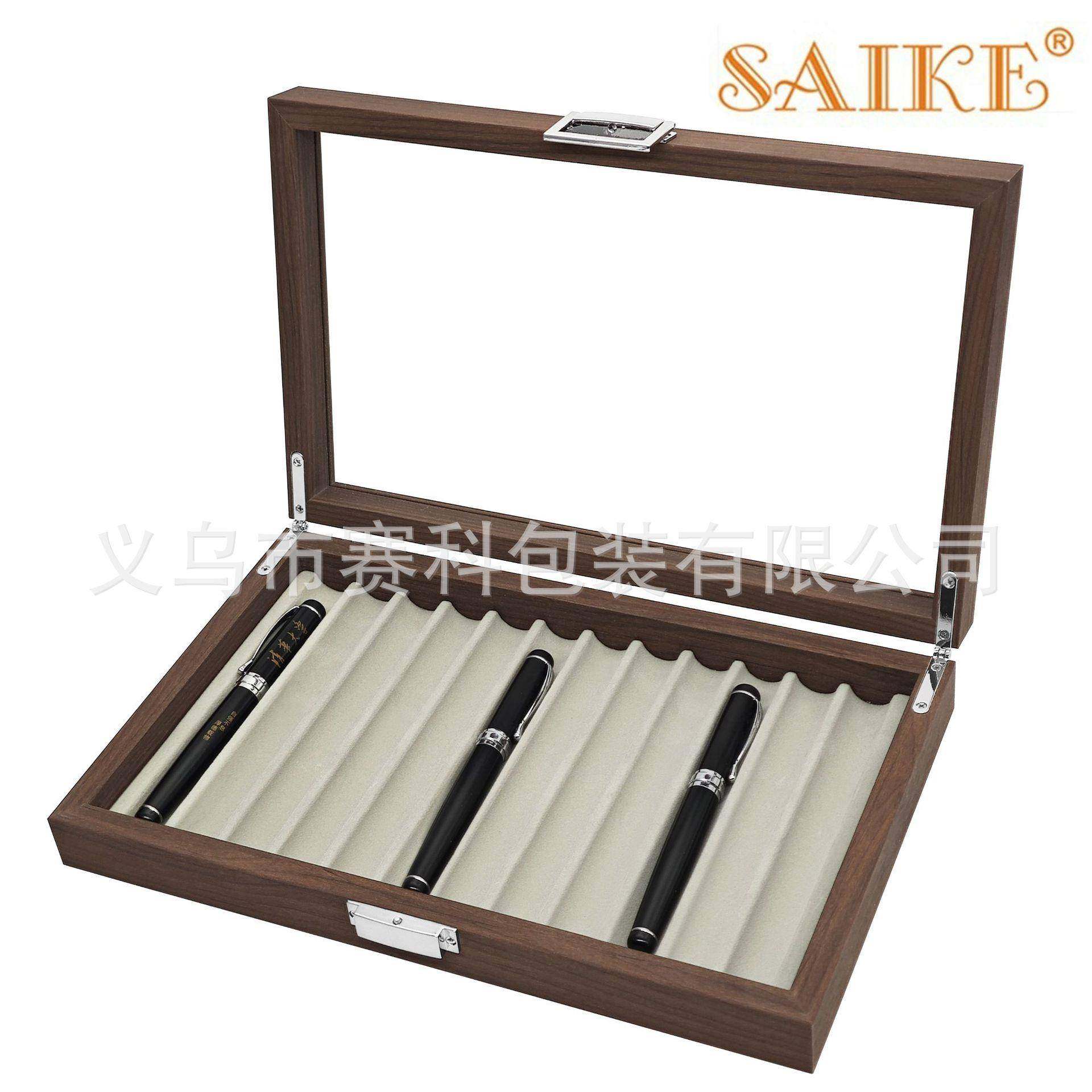 货BHI黑胡桃木质12钢笔收位纳收展示藏陈现列盒收藏礼品盒,淘宝优惠券,粉丝福利购,淘宝优惠卷