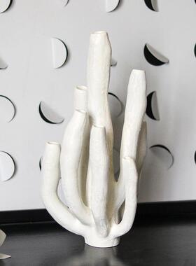 现代艺术肌理约珊瑚象CDK抽摆件简样板房酒店客厅餐桌几仙人掌摆