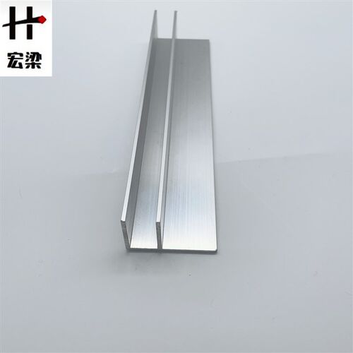 铝合金F槽40*25*2哑光银色预埋 玻璃卡槽固定地槽 包边滑轨槽 - 图0