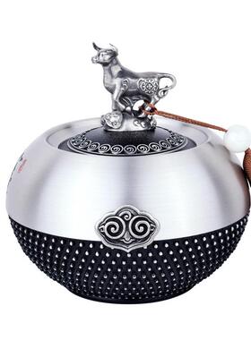 商务礼品纯锡十二生肖茶叶罐金属锡罐十生肖储o茶罐刻公司雕lgo二