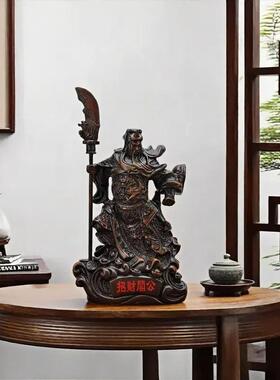 关羽神像摆件关二爷家庭供奉装饰办公室茶桌书桌公司店铺乔迁礼品