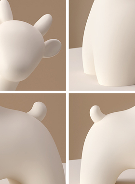 创意情侣鹿摆件一对客厅电视柜酒柜卧室装饰品儿童房间可爱小物件