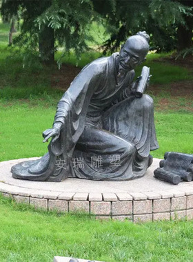 铸铜拉小提琴人物 玻璃钢仿铜音乐演奏艺术人物雕塑摆放户外景观