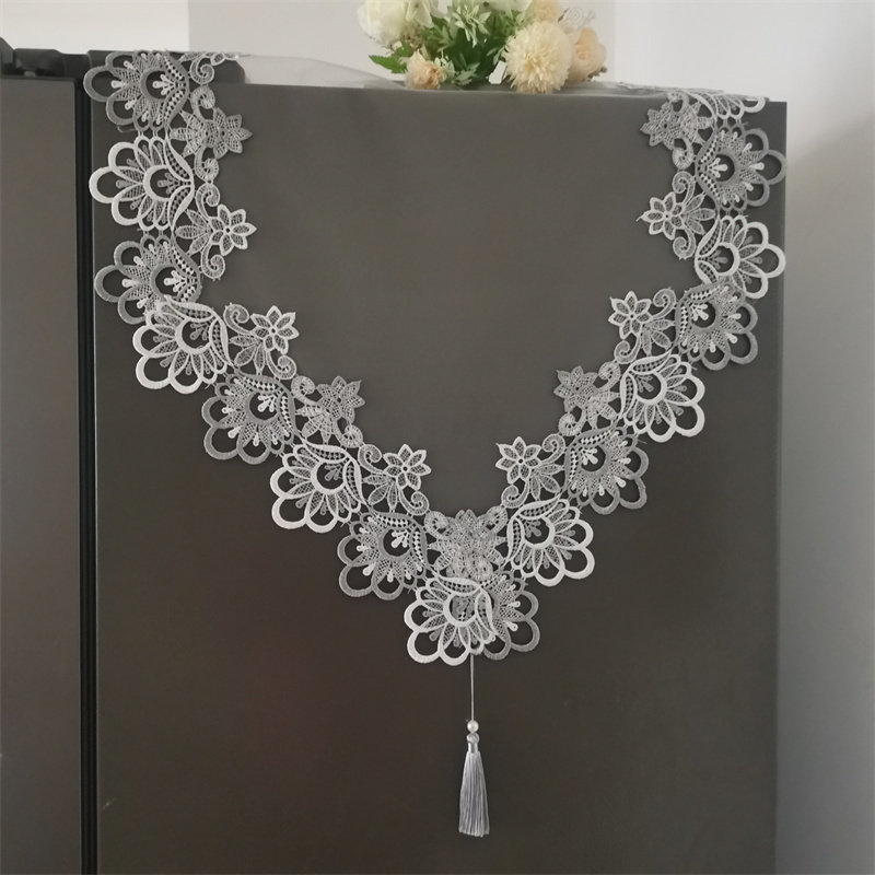 私人定做欧式蕾丝镂空冰箱盖巾新款双开门单开门冰箱防尘罩白色,淘宝优惠券,粉丝福利购,淘宝优惠卷