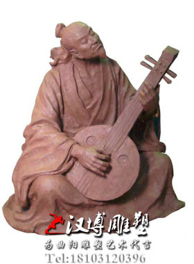 古代人物雕塑竹林七贤雕塑泥塑模型雕塑制作铸铜材质城市景观雕塑