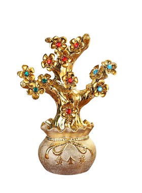 招财树摆件客厅电视柜酒柜装饰品家居玄关发财树摇钱树工艺品陶瓷