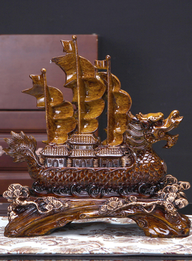 美式一帆风顺摆件客厅电视柜茶几摆件开业礼品样品房软装装饰品