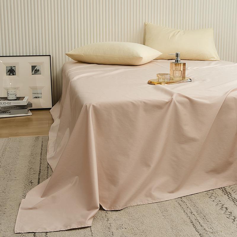 用简人约BJO纯色长绒棉单床单全床单纯棉席梦思保棉护单宿舍床上 - 图1