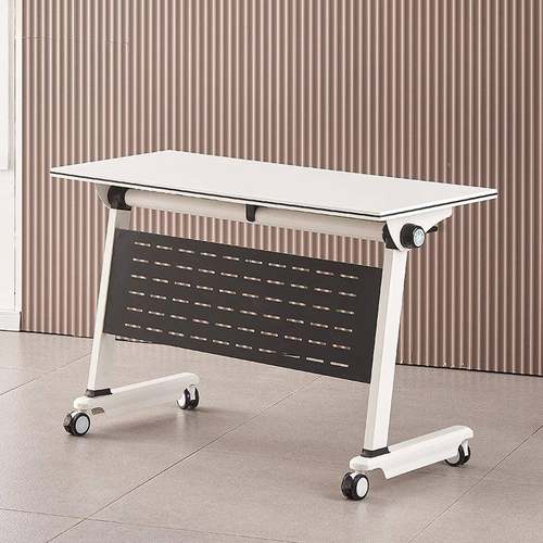 折叠培训桌可移动拼接学校辅导班办公桌组合课桌带轮侧翻长条桌 - 图0