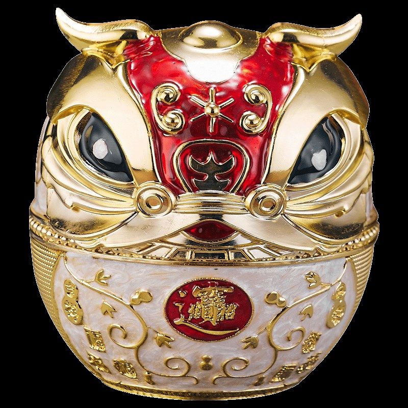 国潮醒狮烟灰缸摆件客厅家用办公室新年桌面装饰品生日礼物乔迁,淘宝优惠券,粉丝福利购,淘宝优惠卷