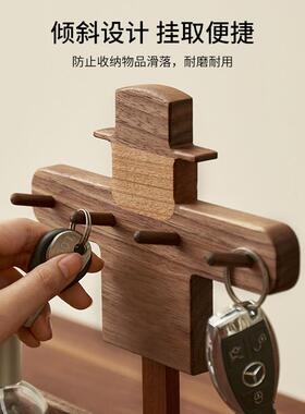 创收意摆件进面门玄关门口匙纳盒办公PQC室桌置物钥架杂物整理实