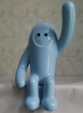 创意装饰树人脂工艺玄关电视柜公家居桌面摆件可HI你好爱品卡通物