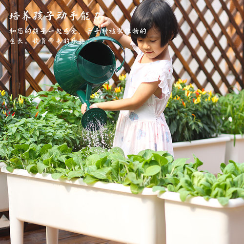 阳台种菜盆高脚花盆2021新款家用蔬菜大种植箱长方形种菜种植神器 - 图0